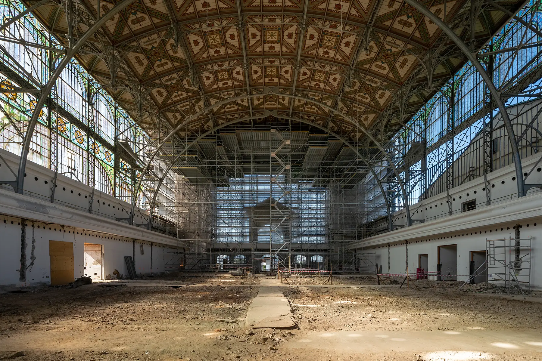Scaffolding in the Central Hall of the Industrial Palace